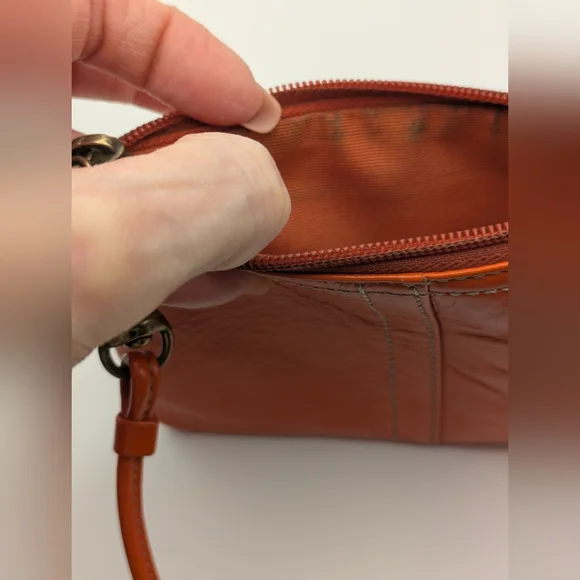 Coach Orange Leather Wristlet - Picture 6 of 6